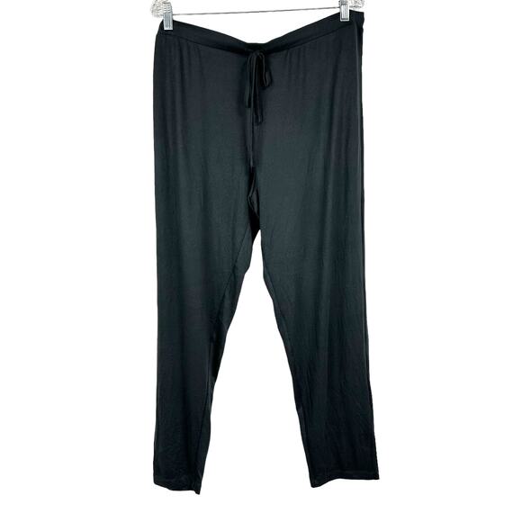 Natori NWOT Charcoal Super Soft Drawstring Pajama Pants Size XL Ribbed Knit - Picture 1 of 8